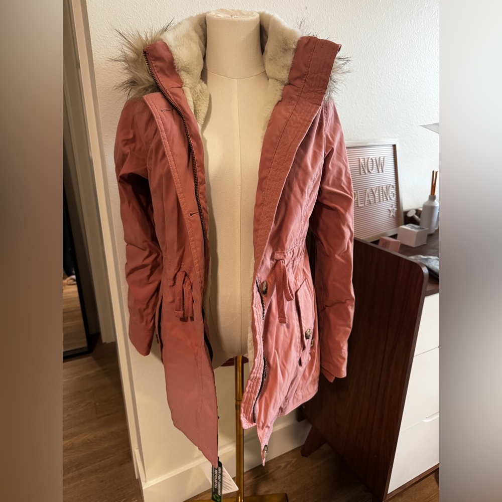 Pink Hollister and Co. winter parka